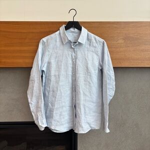 Muji Women’s Linen Striped Shirt, Size XS